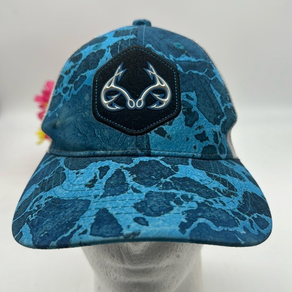 RealTree Blue Camo Trucker Hat Adjustable HT6276D